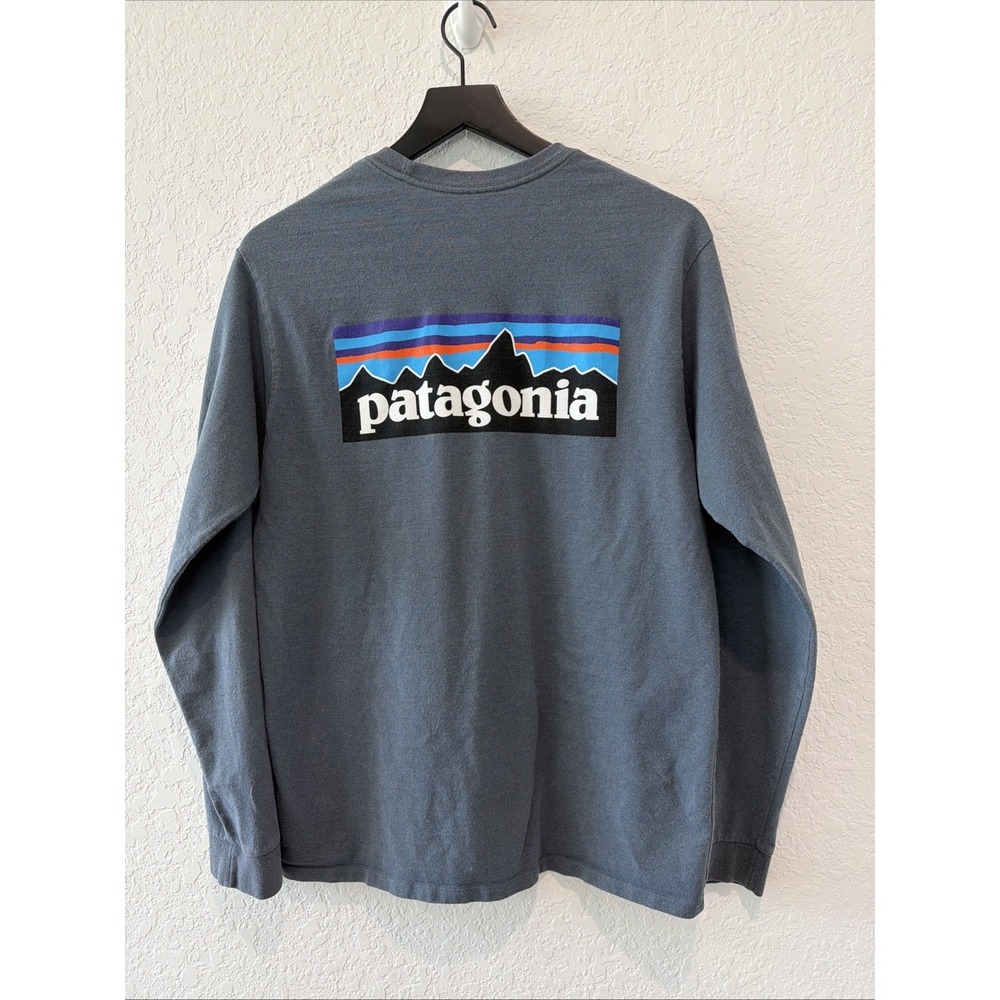 Patagonia Regular Fit Longsleeve T-shirt Gray Size Small Men's